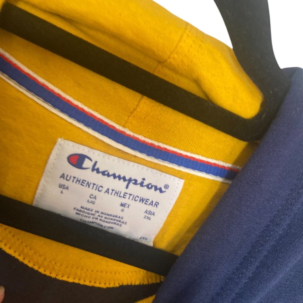 Men's Champion Blue Hoodie - Picture 2 of 3